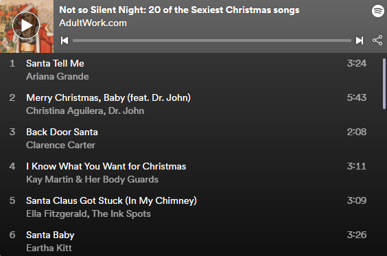 Spotify Christmas playlist