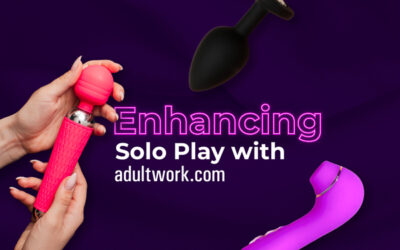 Image of three sex toys on dark purple background. Text in the middle of the image displays the AdultWork.com blog title.