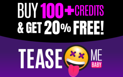 Image promoting the offer of getting 20% credits free.