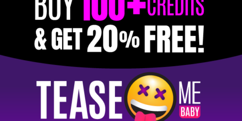 Image promoting the offer of getting 20% credits free.